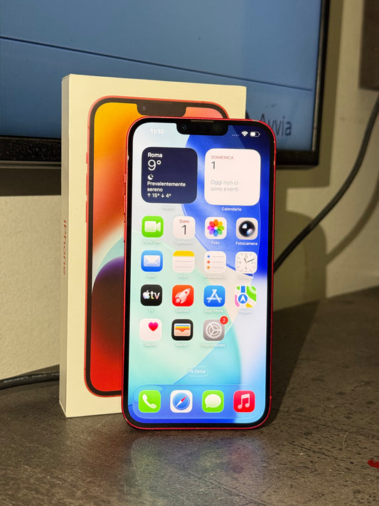 Apple iPhone 14 Plus Rosso Batteria 100%